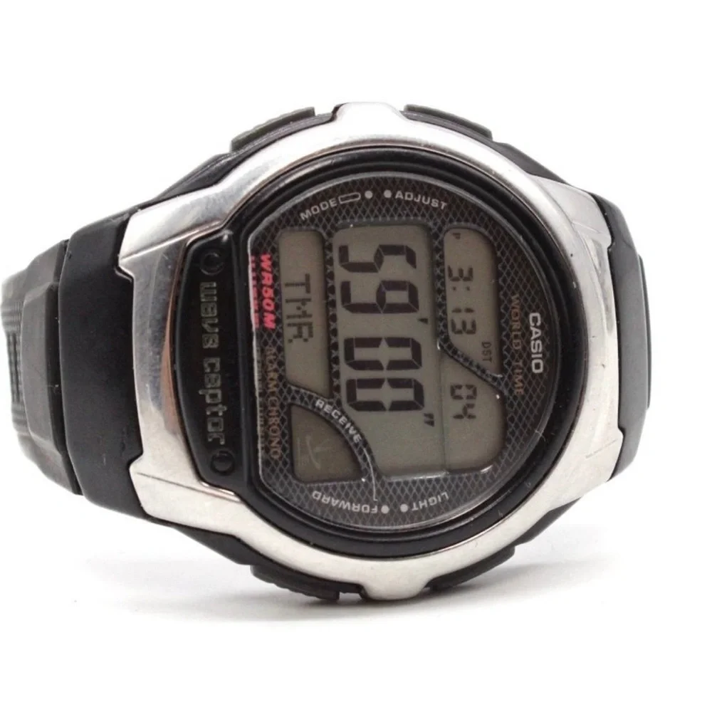 Casio Black and Silver Digital Watch